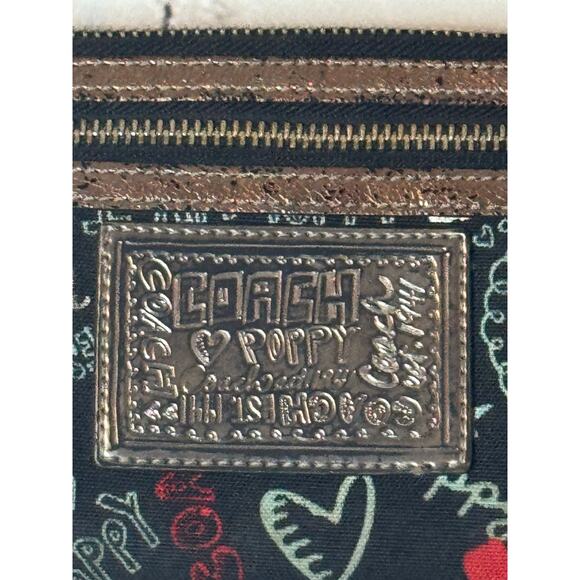 Coach Poppy Black and Silver Wristlet - Picture 4 of 4